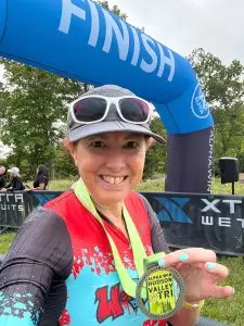 Hilary after getting her medal