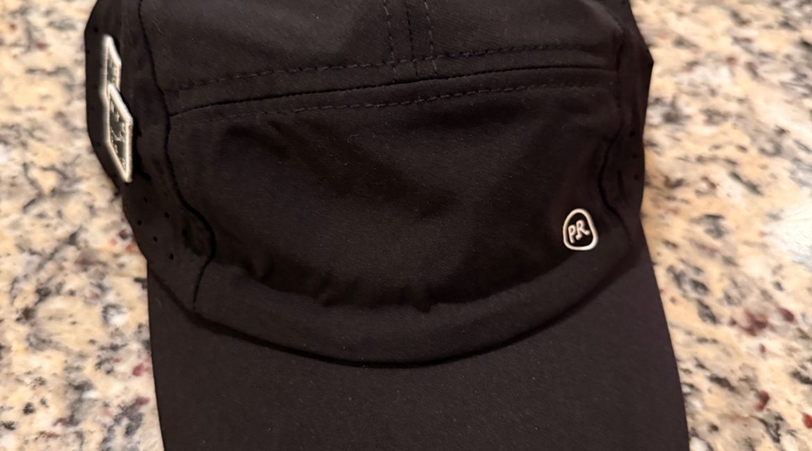 top view of PR Running Hat