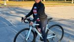 Hilary Topper riding a bike from Playtri
