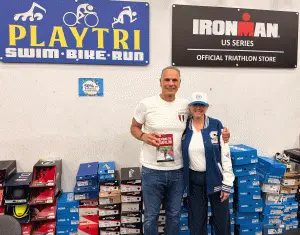 Ahmed Zahar and me at Playtri at the Dallas book tour