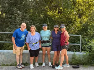 First walk after total knee replacement 