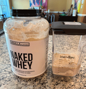 Naked Whey with blender